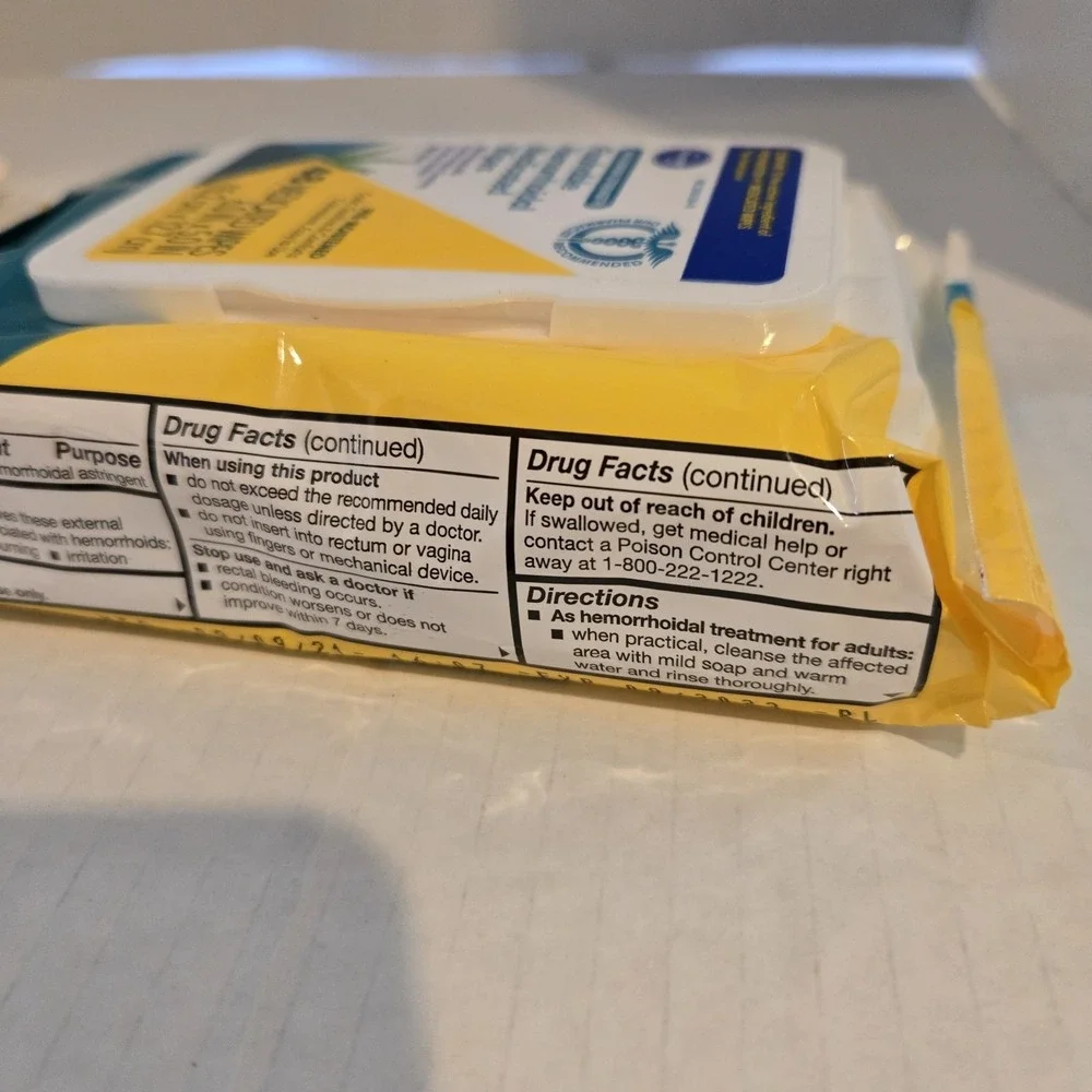 Kroger 3pack Witch Hazel‎ Flushable Hemorrhoidal Medicated Wipes, 48 Count Each
